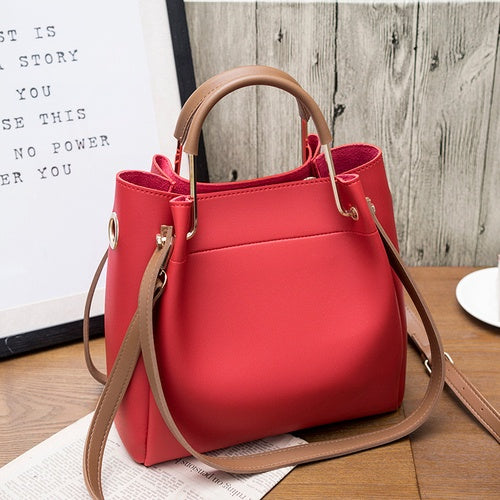 IELGY Bucket bag simple wild Messenger handbag big bag