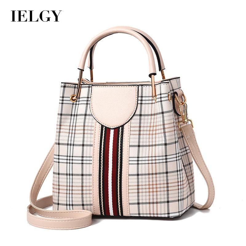 IELGY Women's bag all-matching simple Korean style bucket bag portable one shoulder casual trendy Crossbody