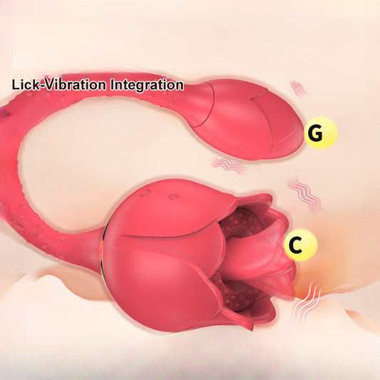 YOUTHAV Lotus vibration stimulation G-spot curved tube silicone fun jumping egg motor 12 frequency super strong vibration teasing tongue licking jumping egg