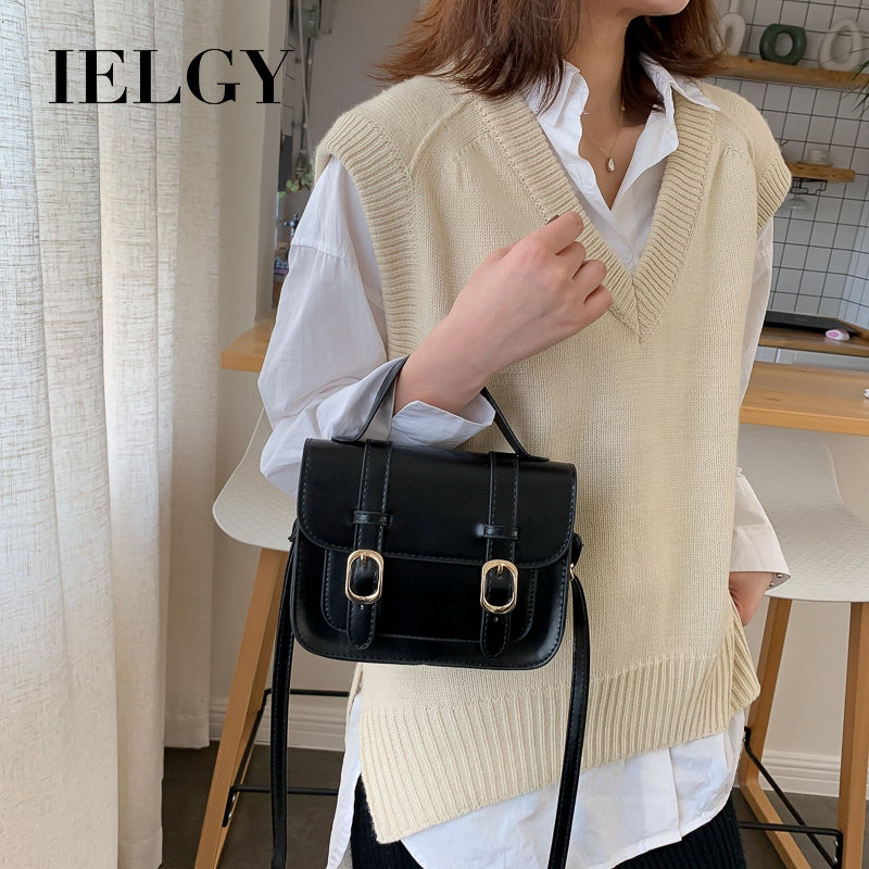 IELGY College style British retro postman bag with one shoulder and one shoulder for Japanese students