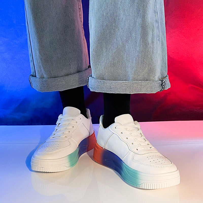 IELGY Korean style flat round toe color matching casual shoes