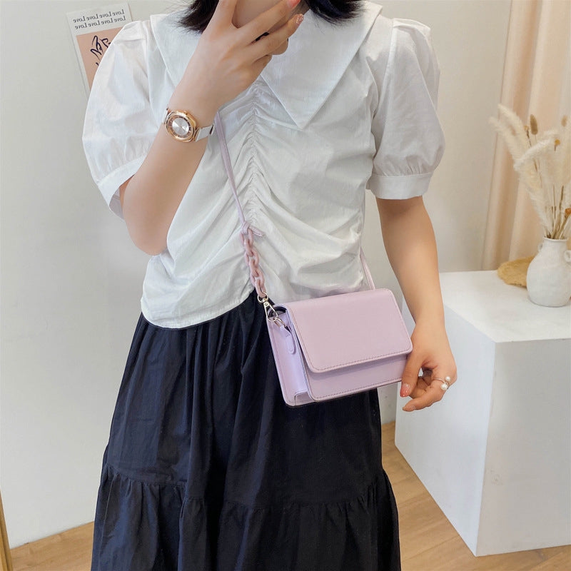 IELGY Mini candy color girl Bag Fashion Korean version versatile One Shoulder Messenger chain bag
