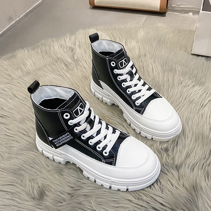 IELGY stitching Martin boots women's motorcycle short tube thick bottom thinner