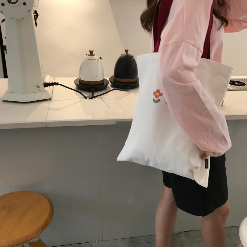 IELGY Japanese literary print cute canvas bag