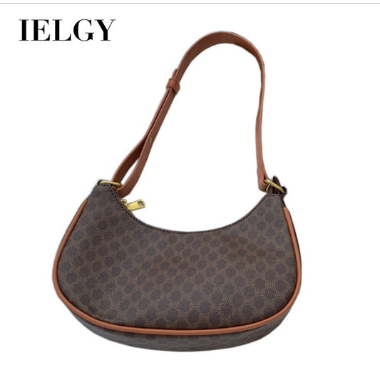IELGY Retro vintage old flower underarm bag  bag 2021 new niche pea handbag female