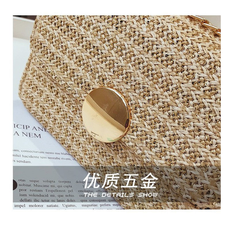 Straw gilding small square shoulder bag handbags