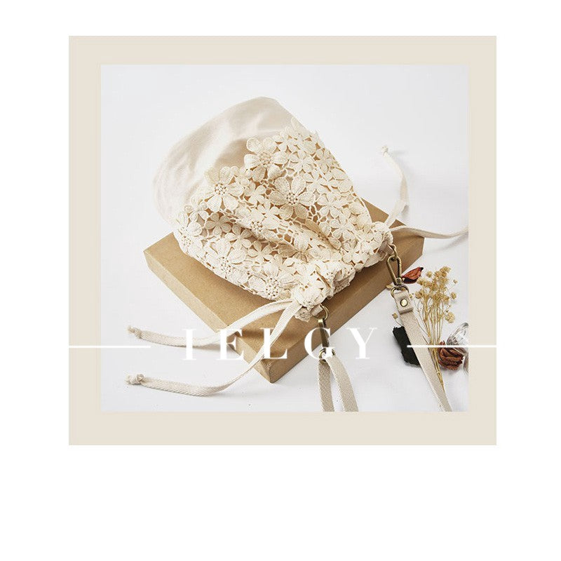 IELGY Lace bag bucket shoulder bag