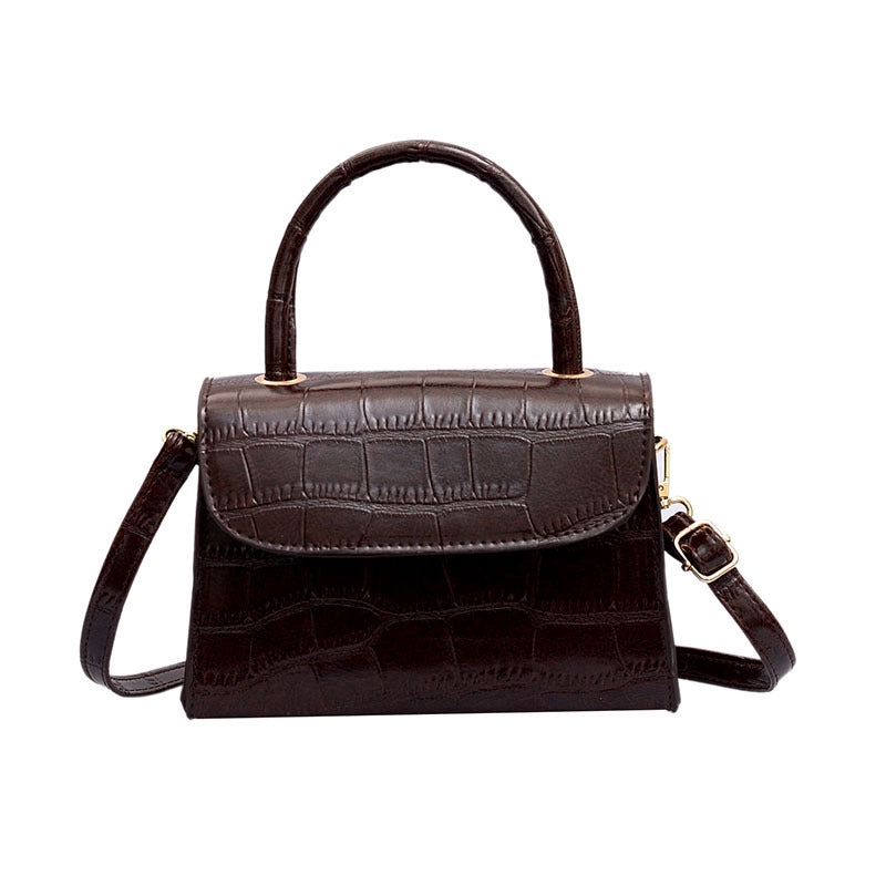 IELGY portable small square bag stone shoulder bag diagonal package