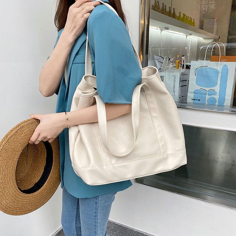 IELGY large capacity bag female tote bag simple all-match single shoulder bag