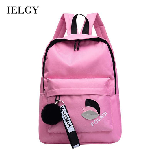 IELGY Simple Korean Leaf Print Backpack Oxford Fabric