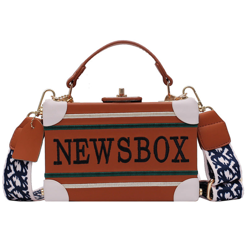 IELGY Autumn And Winter Bag Women Trendy Korean Version Of The Wild Crossbody Western Fashion Handle Box Bag