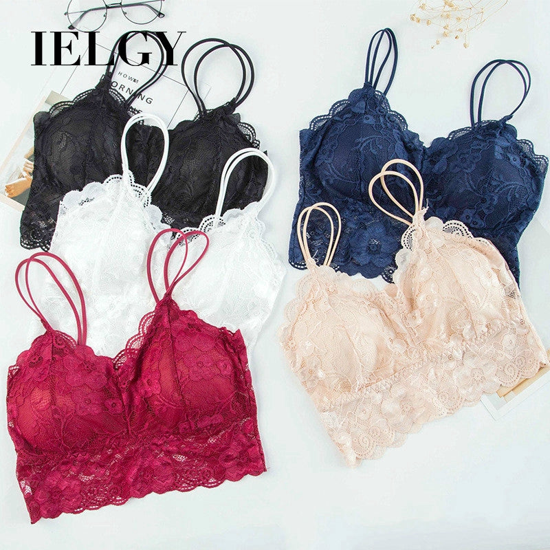 IELGY Lace beauty back sun flower wrapped chest underwear vest tube top