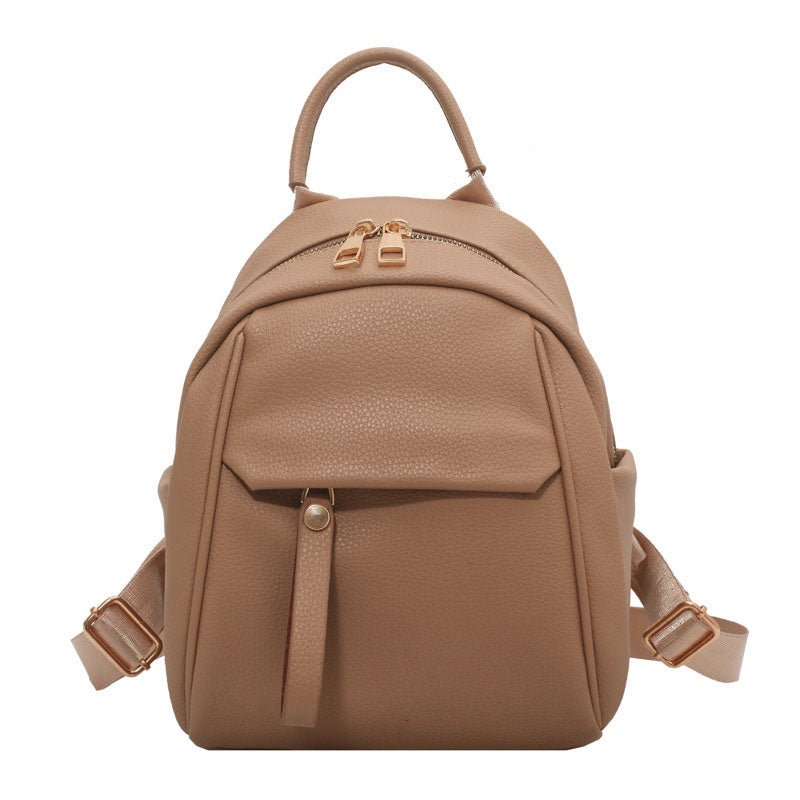 IELGY Soft Leather Ladies Backpack Fashion Art Travel Small Backpack