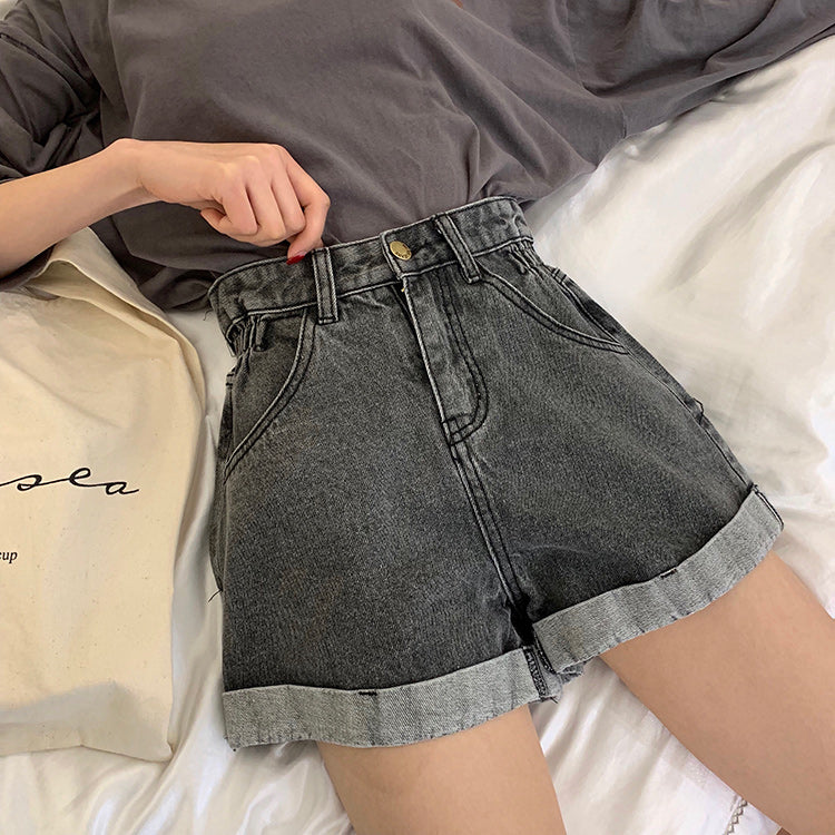 IELGY Women's high waist slimming jeans shorts