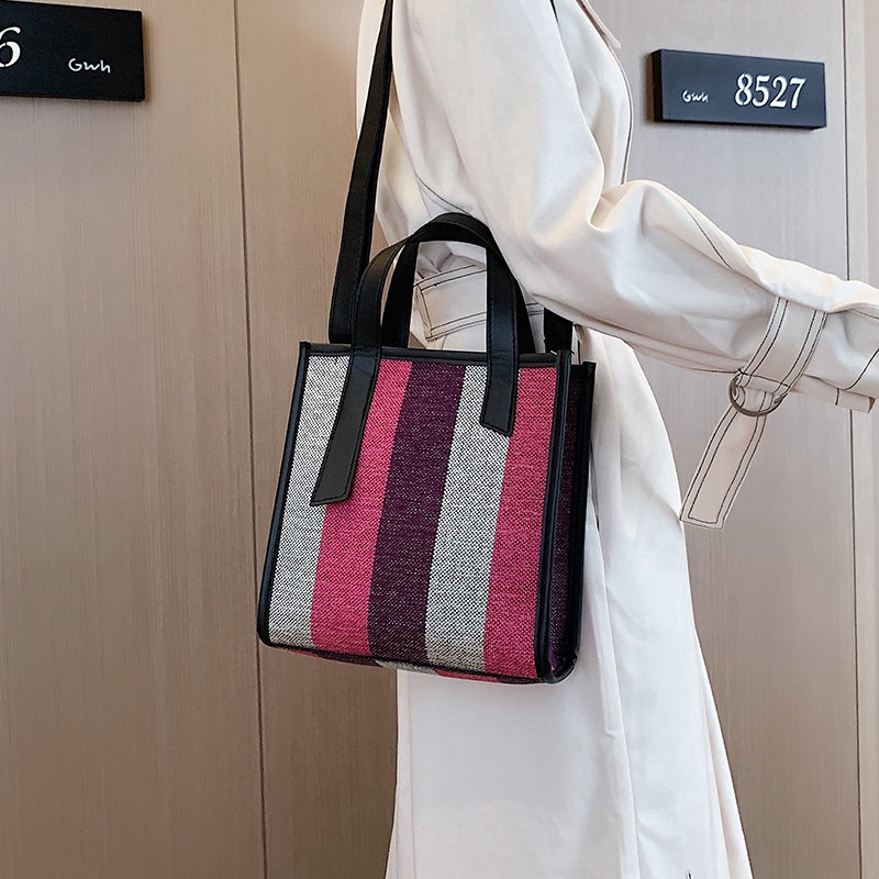 IELGY Canvas bag spring and summer hit color one-shoulder slanted bag carry-on women's bag