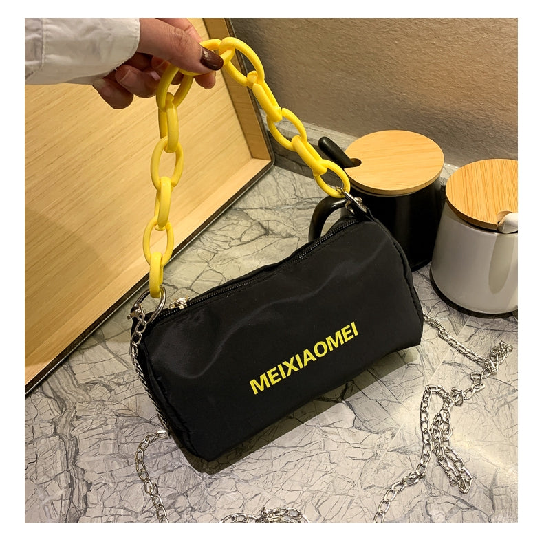 IELGY High sense of Internet celebrity summer casual letter street shooting bag tide wild one-shoulder messenger bag