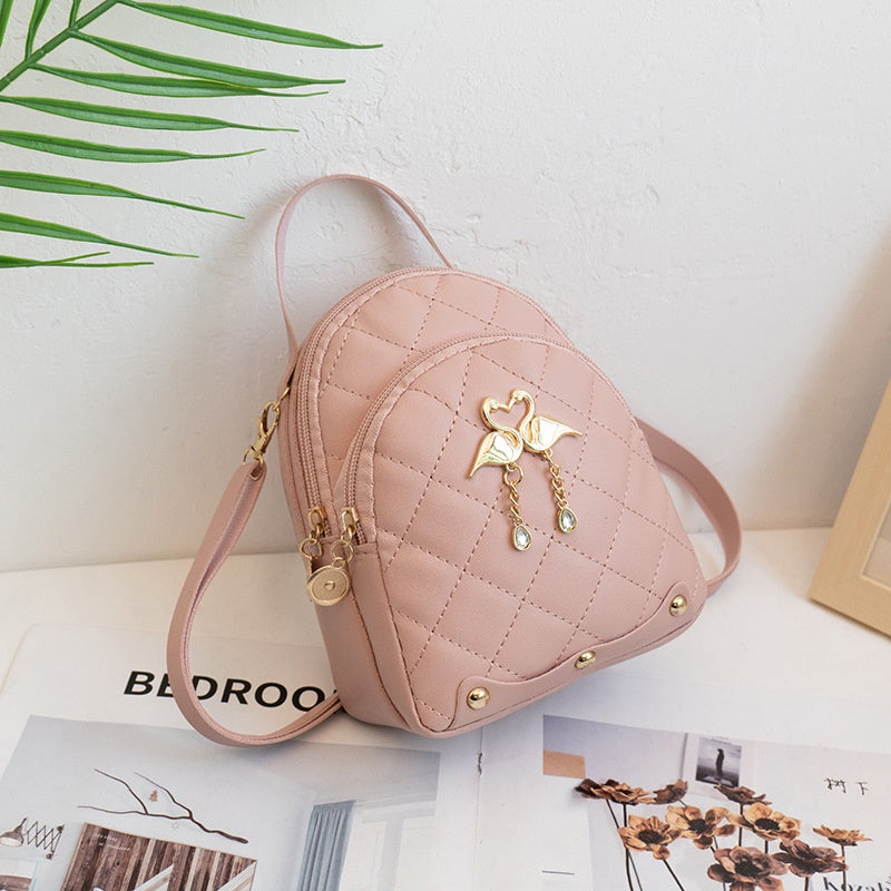 IELGY women's fashion rhombus mini backpack