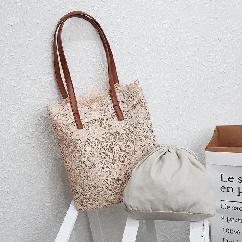 IELGY lace shoulder handbag