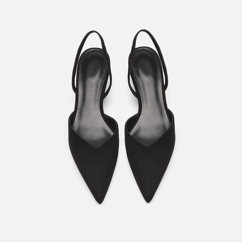 IELGY Simple pointed toe square heel sandals women