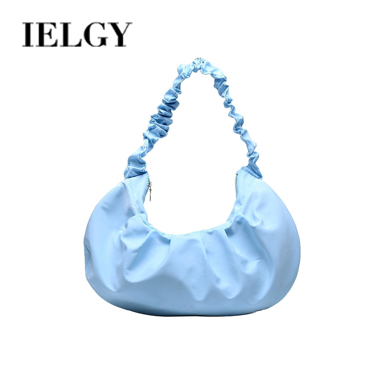 IELGY Cloud bag female fold bag OL commuter wild armpit bag soft face shoulder bag handbag