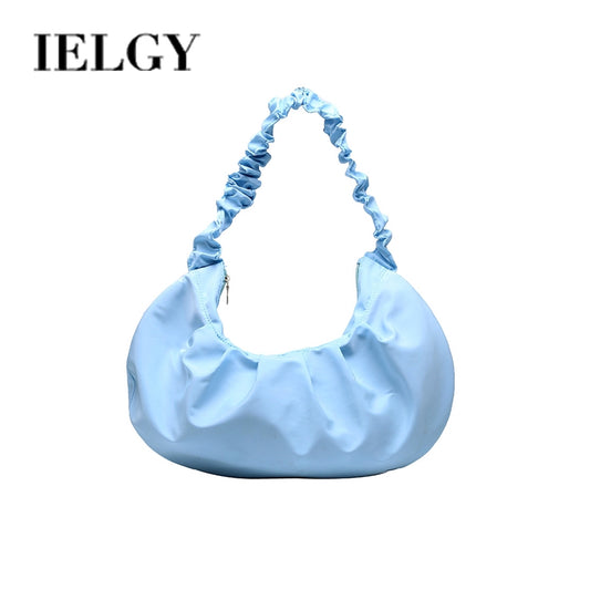 IELGY Cloud bag female fold bag OL commuter wild armpit bag soft face shoulder bag handbag