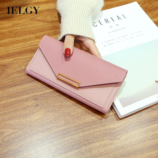 IELGY Korean Style Long Multifunctional Buckle Vintage Thin Coin Purse