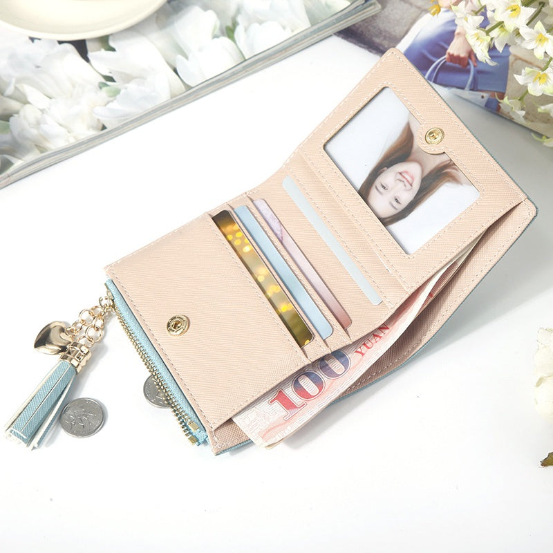 IELGY Korean Short Wallet Mini Ladies Wallet