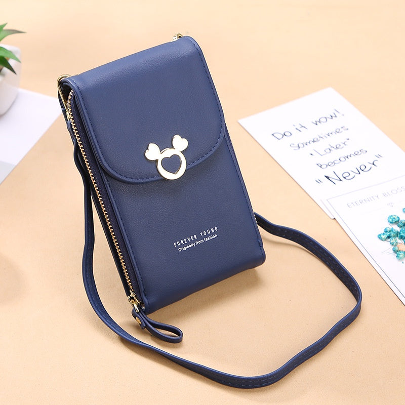 IELGY Korean mobile phone bag ladies messenger bag PU fashion multi-purpose coin purse