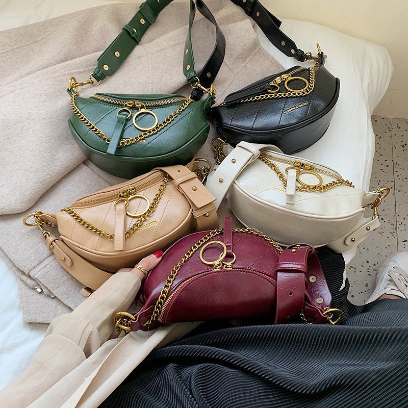 IELGY Korean waist bag ladies shoulder messenger bag chest bag fashion all-match bag