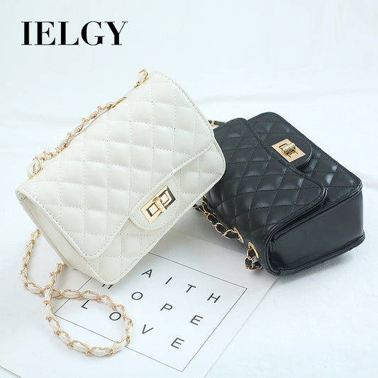 IELGY square bag shoulder messenger bag small fragrance rhombic chain bag Joker bag