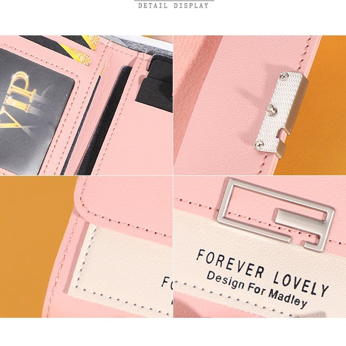 IELGY Embroidered ladies short wallet