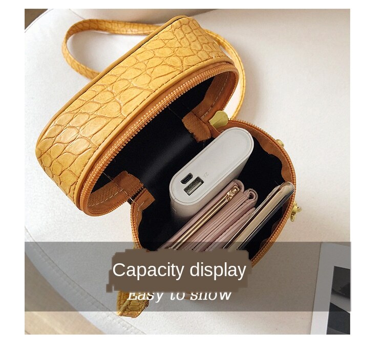 IELGY crocodile pattern chain fashion simple messenger bag personality ins trend shoulder bag