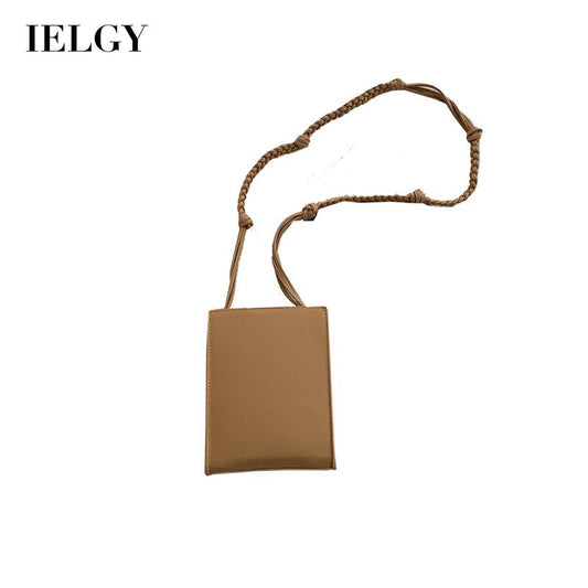 IELGY Diagonal Casual Simple Women's bag Korean version All-match Black Square Magnetic buckle One shoulder