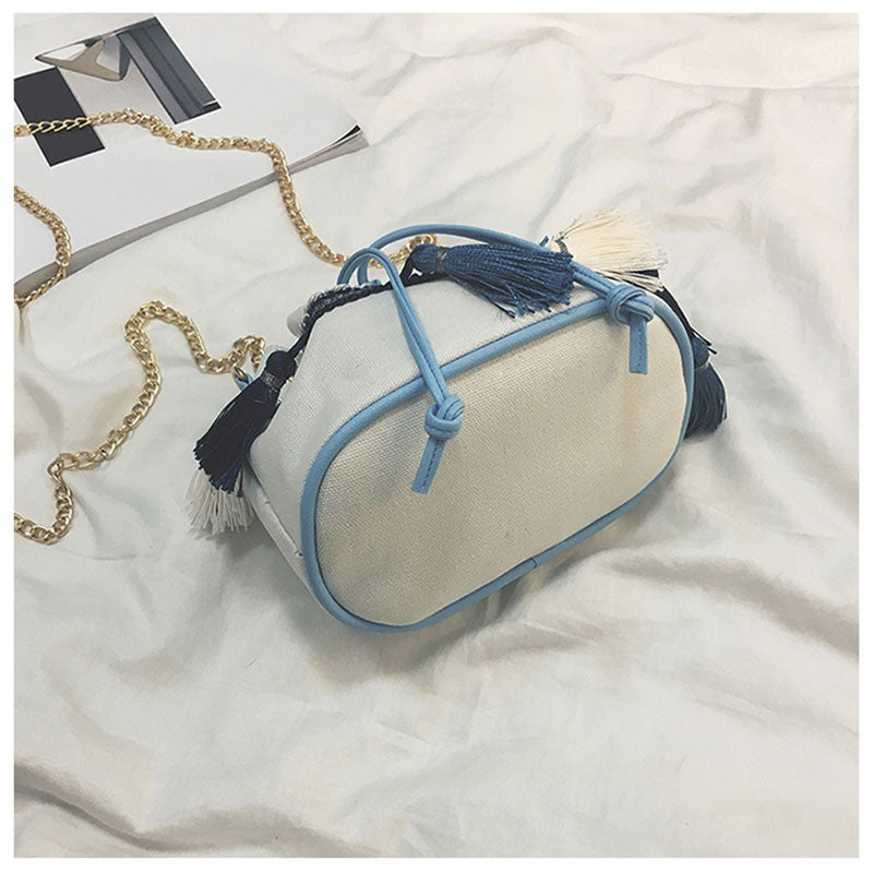 Handbags new chain tassel buckets