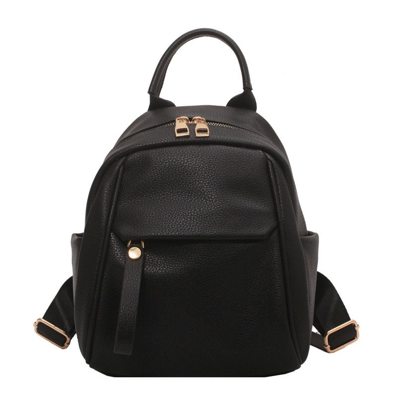 IELGY Soft Leather Ladies Backpack Fashion Art Travel Small Backpack