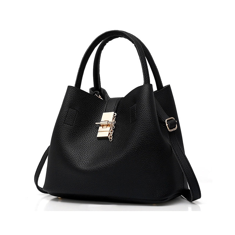 IELGY elegant pu leather fashion bucket messenger bag women