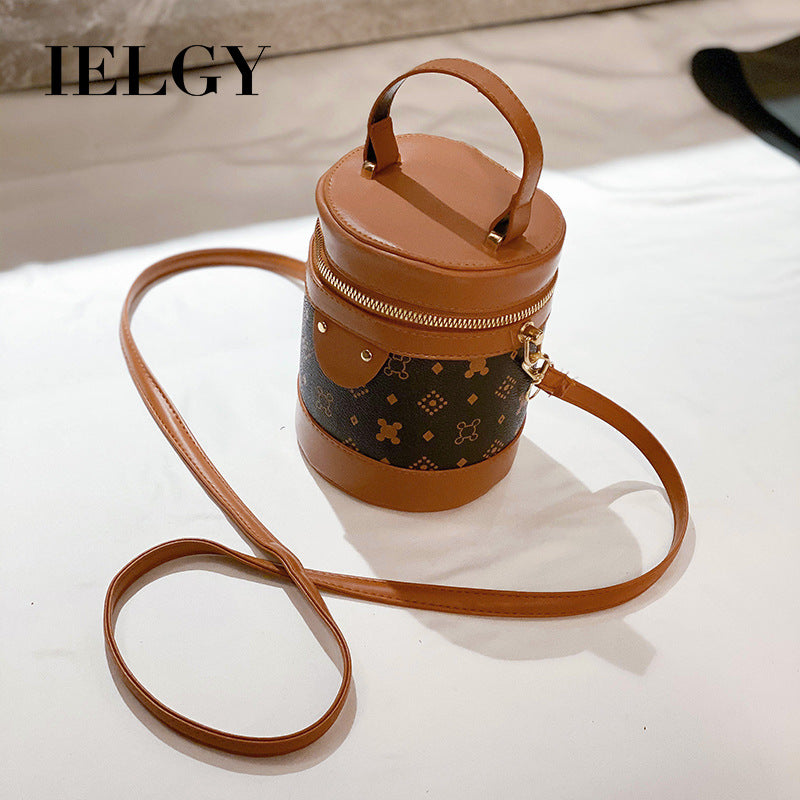 IELGY small bag female wild fashion western style portable bucket bag Korean casual temperament shoulder bag