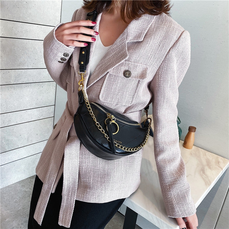 Ielgy 2020 spring and summer net red new versatile waist bag women's ins super hot fashion chest bag Single Shoulder Messenger fashion chain small bag