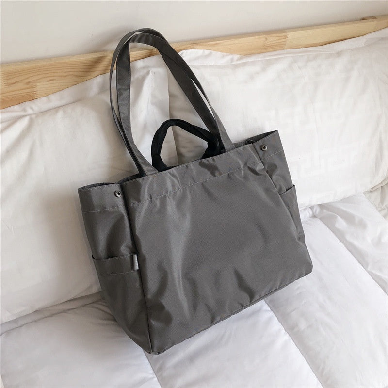 IELGY Women's bag simple Korean version casual portable all-match large capacity fashion Oxford one shoulder