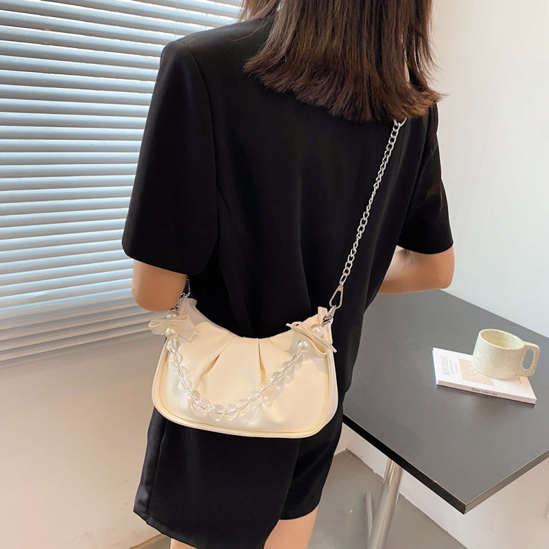 IELGY female bag crystal beads portable Korean style simple one-shoulder messenger bag