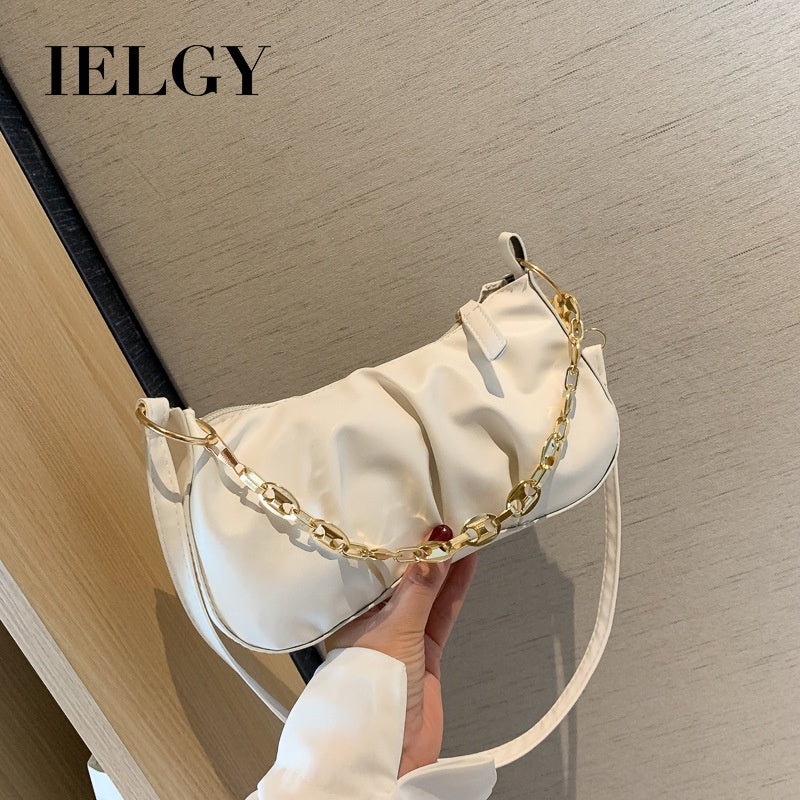 IELGY small bag fashion female bag simple one shoulder armpit bag summer wild ins messenger bag