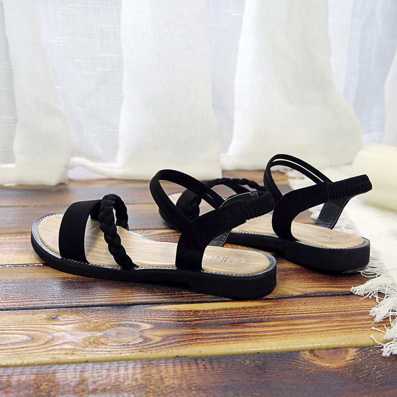 IELGY sandals flat-bottomed work wear fairy style all-match women's shoes