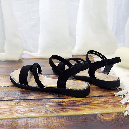 IELGY sandals flat-bottomed work wear fairy style all-match women's shoes
