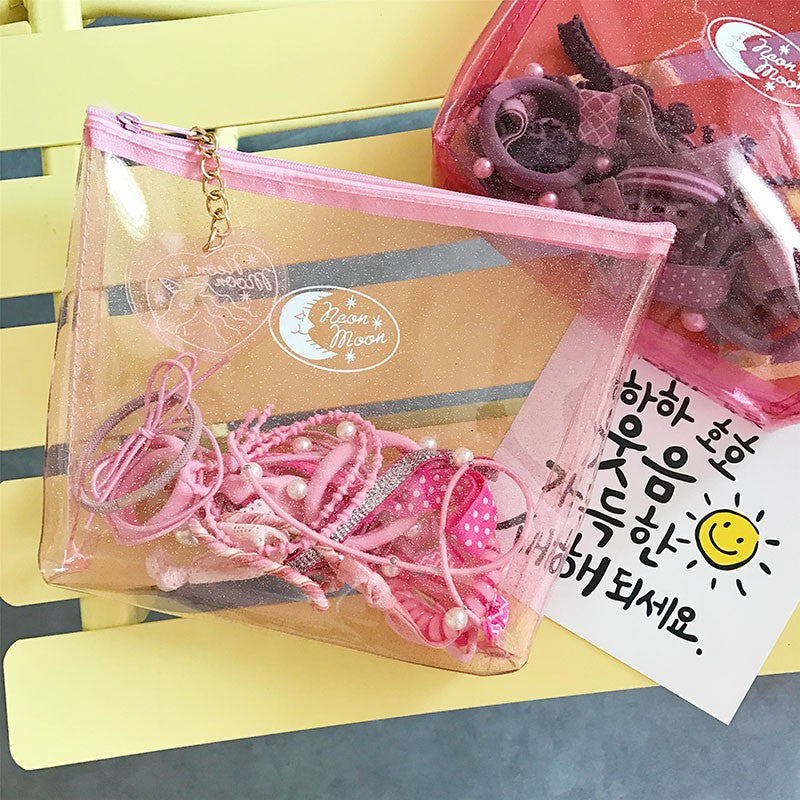 Transparent PVC jelly cosmetic bag wash