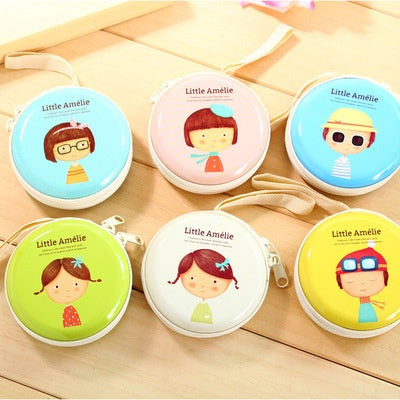IELGY Cute cartoon printed zipper coin purse