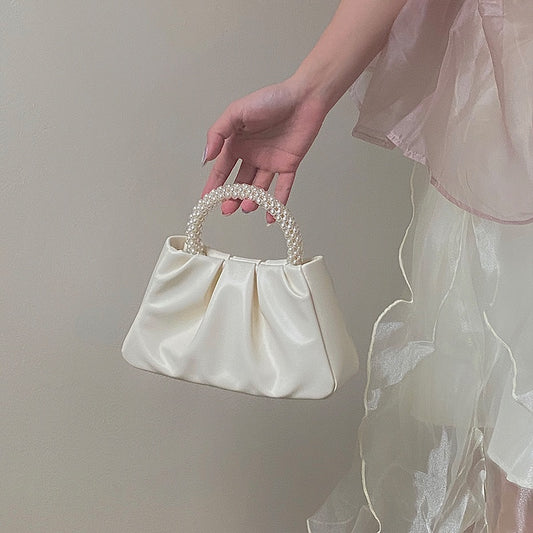 IELGY pearl small handbag mobile phone bag shoulder messenger mini bag