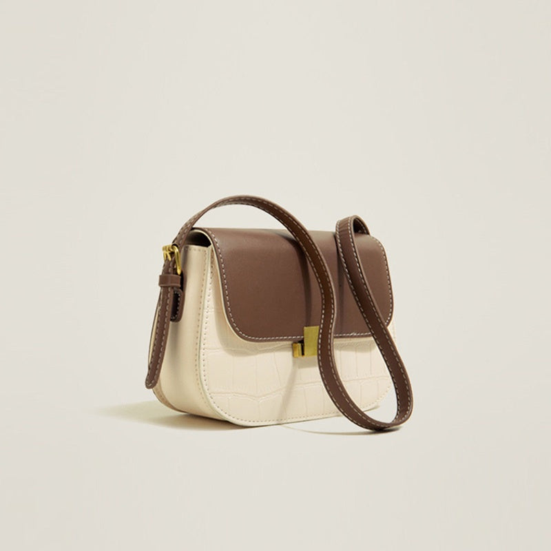 IELGY color matching shoulder strap adjustable ladies retro high-end crossbody bag