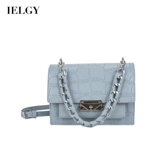 IELGY Women's bag square bag Exquisite shoulder strap solid color Comfortable handy chain one shoulder Fashion version portable Crossbody Ladies shoulder bag