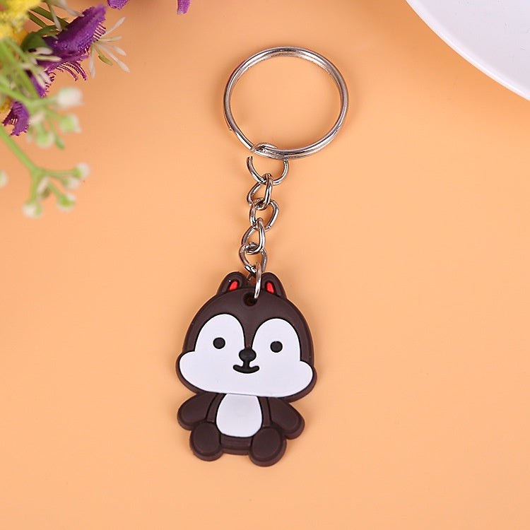 IELGY Creative cute cartoon small gift small pvc soft rubber keychain key ring pendant