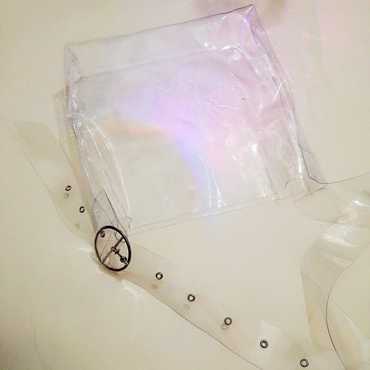 New Transparent Jelly Bag Shoulder Messenger Portable bucket bag